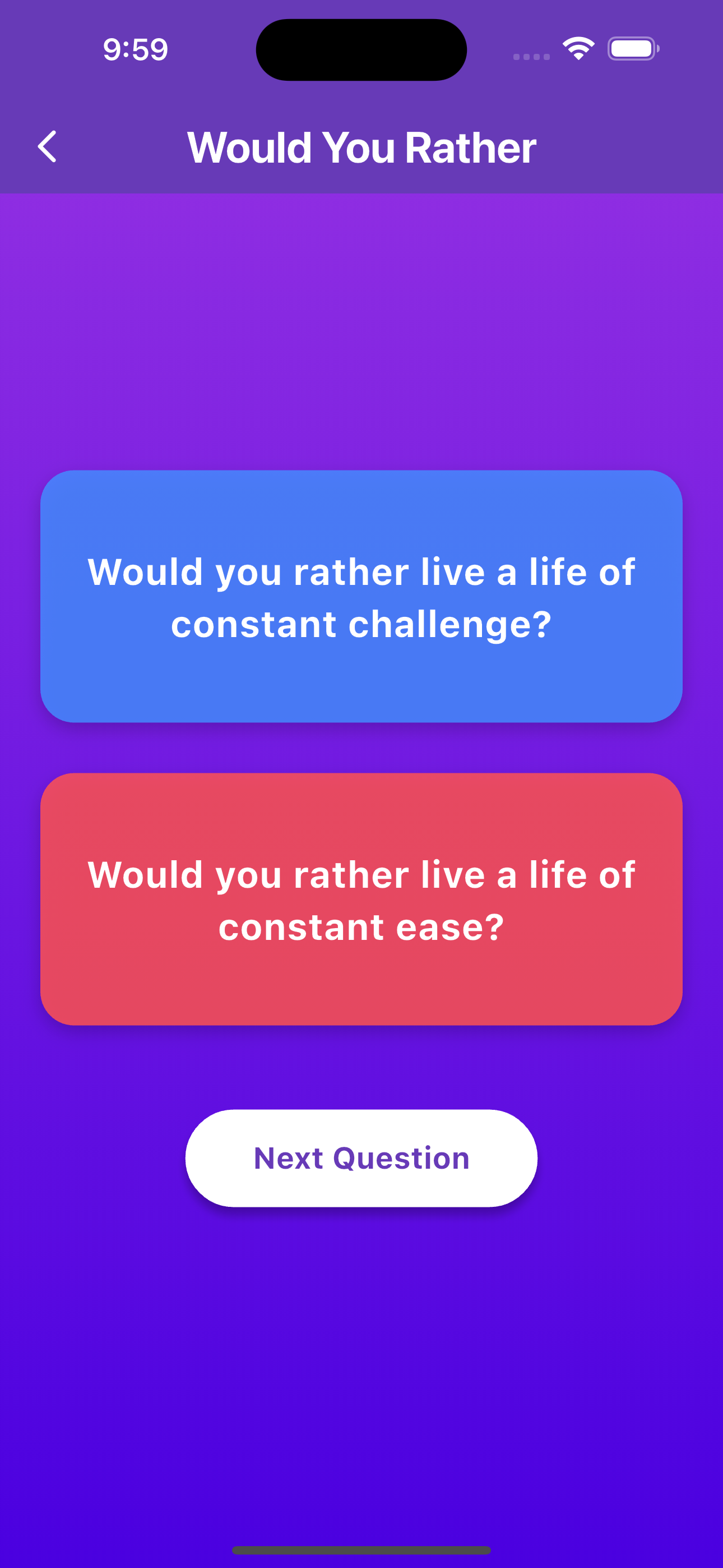 Quick Would You Rather screenshot 3